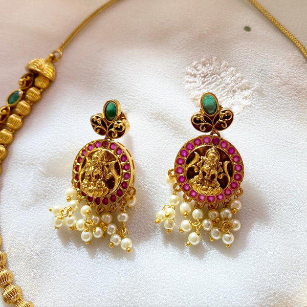 Antique matte kemp layer Lakshmi Peacock Chakra short set - Adorna