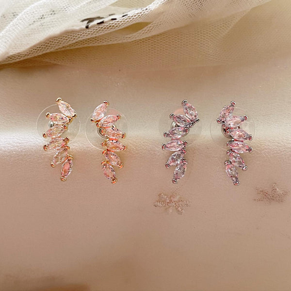 Zirconia frill shrill earrings