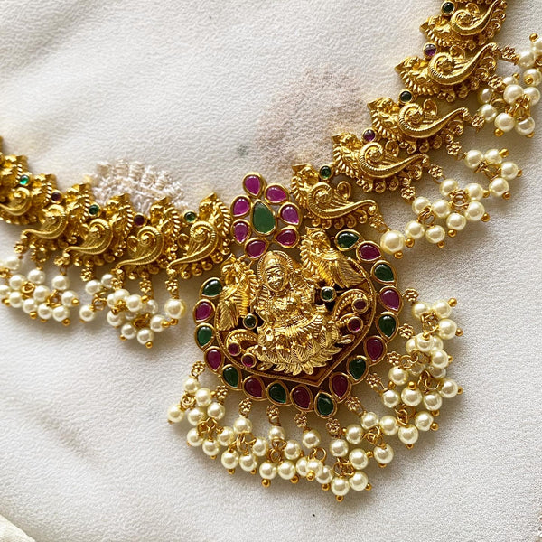 Lakshmi Peacock mala short set - Adorna