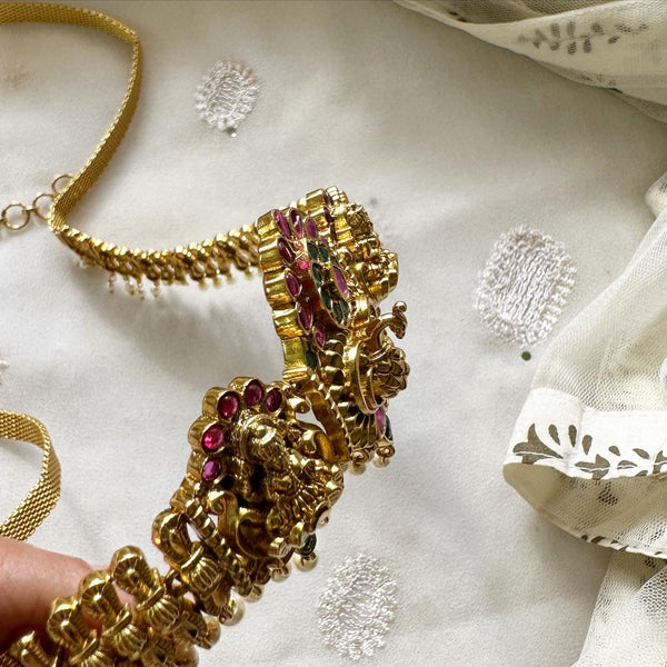 Bridal Antique 3D Peacock Crown hipchain