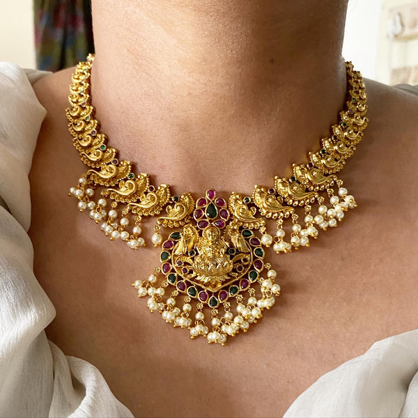 Lakshmi Peacock mala short set - Adorna