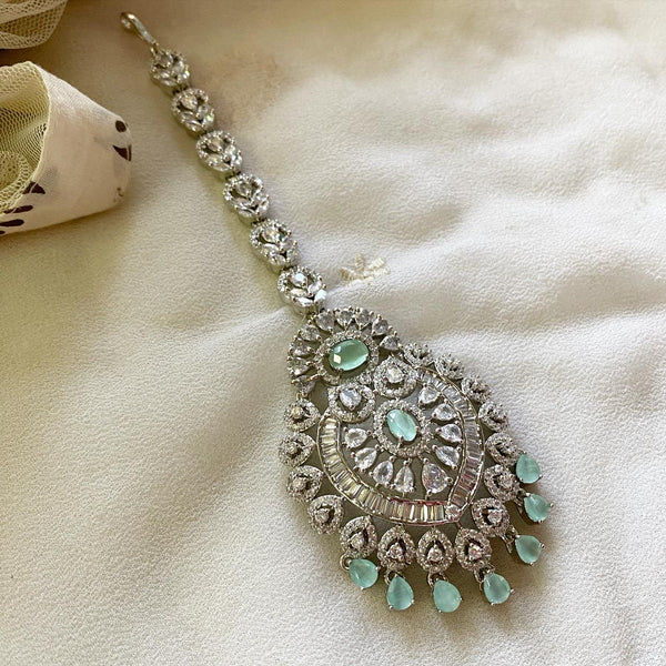 Silver AD tear drops tikka - Adorna