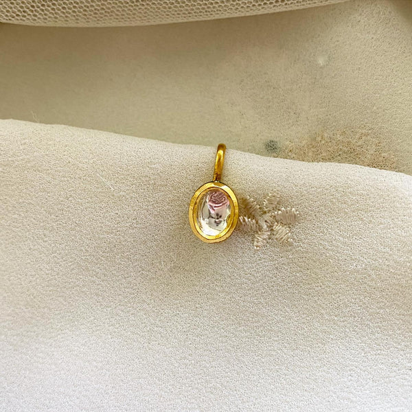 Kundan Oval nath/nose clip on - Adorna