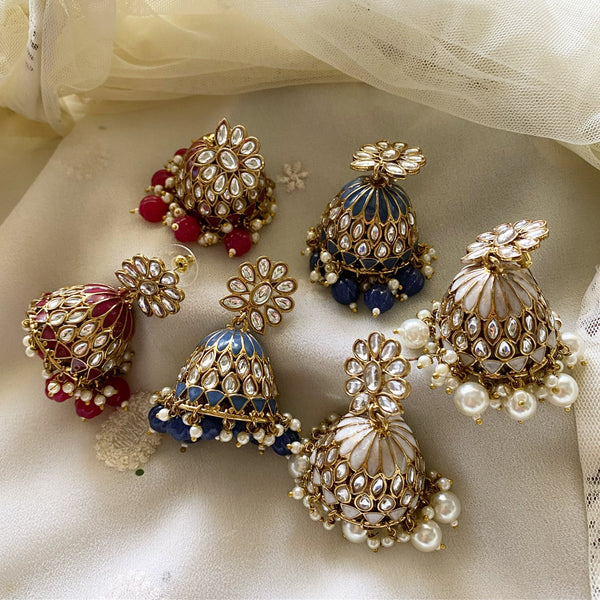 Rupa Polki enamel Jumkhas