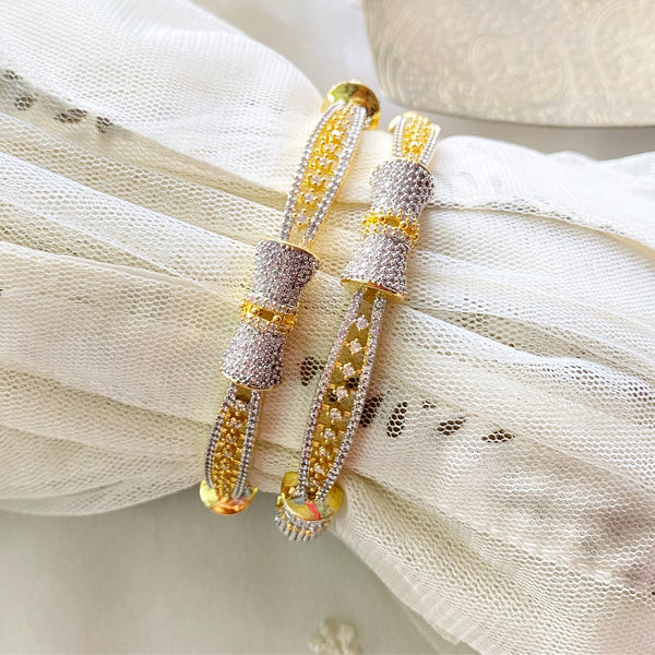 White Ribbon bangles - Adorna
