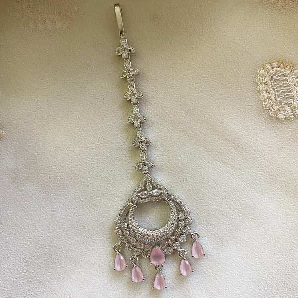 Silver AD Tri-petal chaand tikka - Adorna