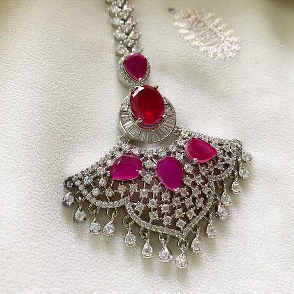 Silver Lotus Petal Ruby tikka - Adorna