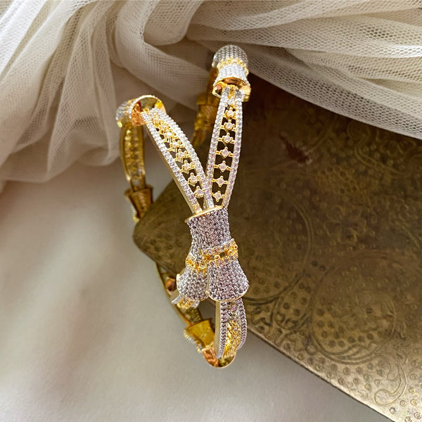 White Ribbon bangles - Adorna