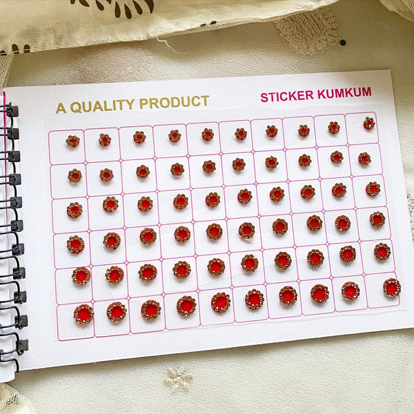 Red Fancy stone bindhi book 30K1 - Adorna