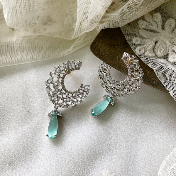 Silver swirl drops earrings - Adorna