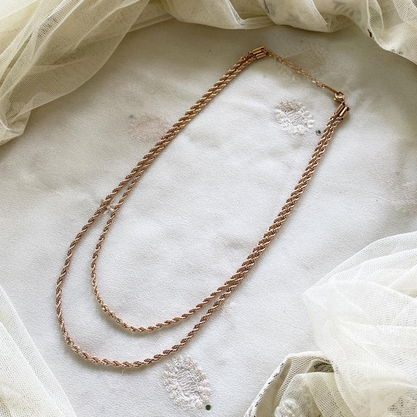 Rope Layered short necklace - Adorna