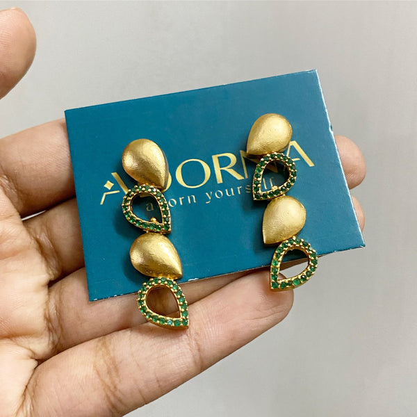 Matte Green Dew Drops short set - Adorna