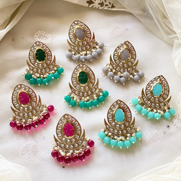 Lúa polki kundan studs - Adorna