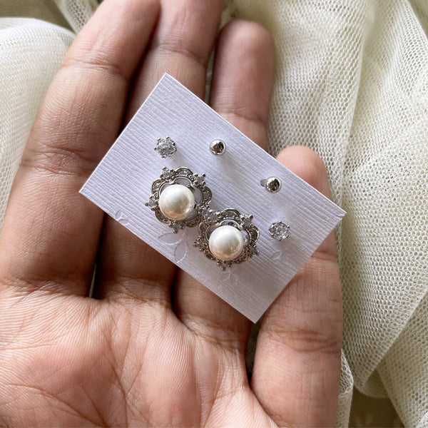 Dailywear triple piercing studs - Adorna