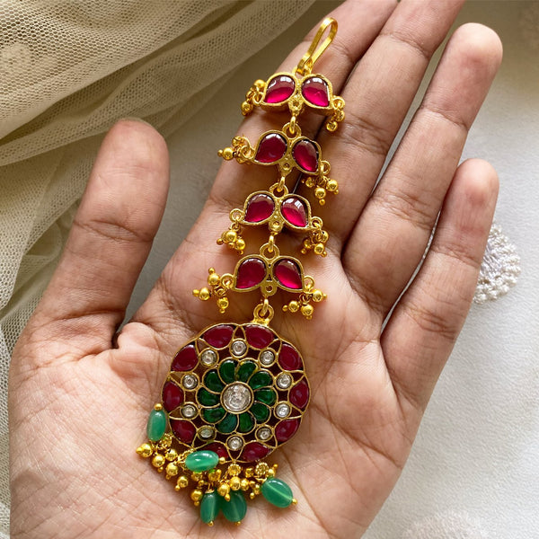 Kundan Jadau Chakra Paisley tikka - Adorna