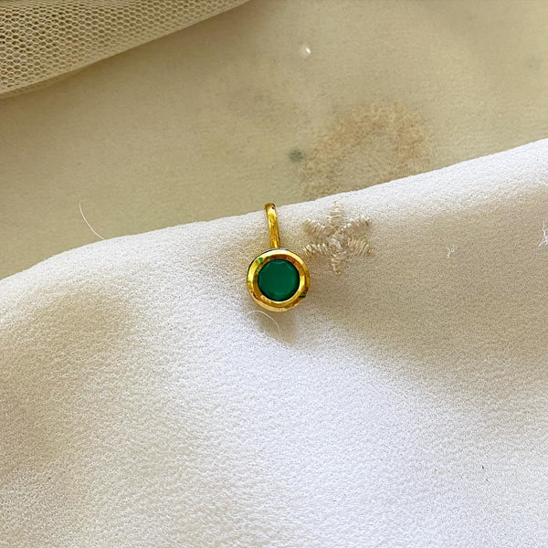 Kundan Round nath/nose clip on - Adorna