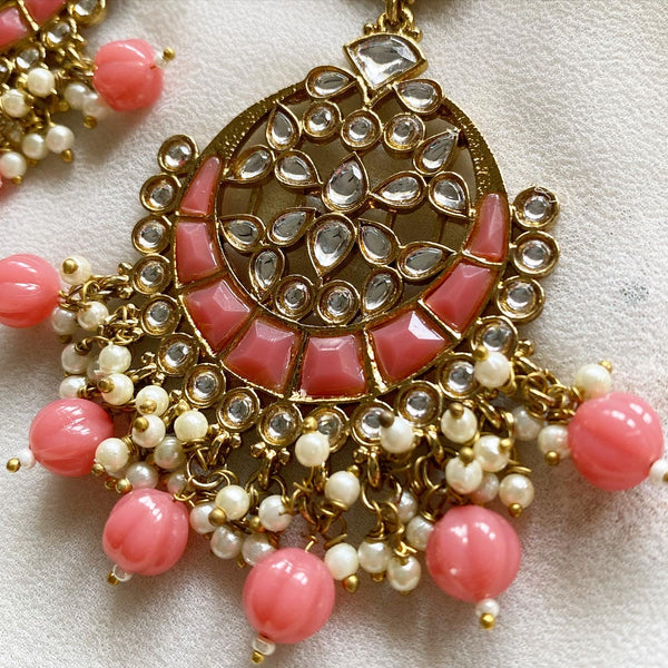 Polki Chatvaari long earrings - Adorna