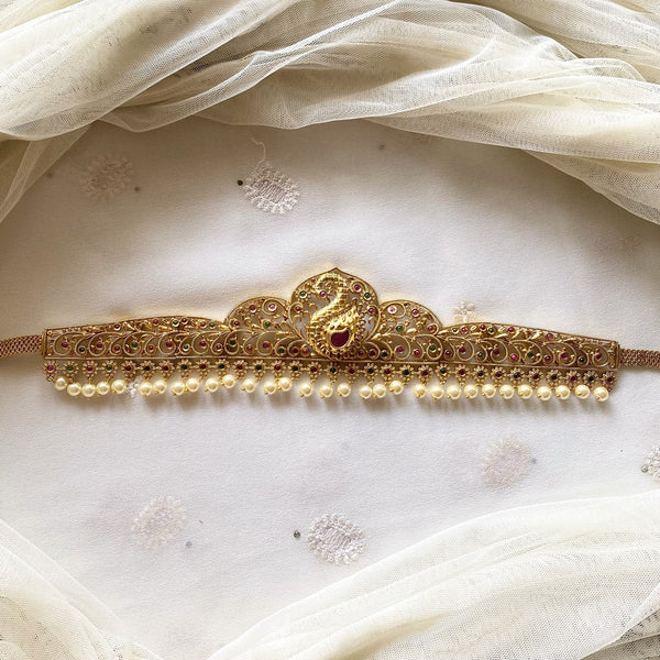 Peacock filigree Hipchain - Adorna