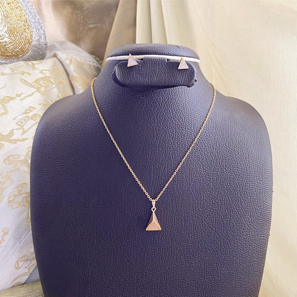 Triangle CZ neckset - Adorna