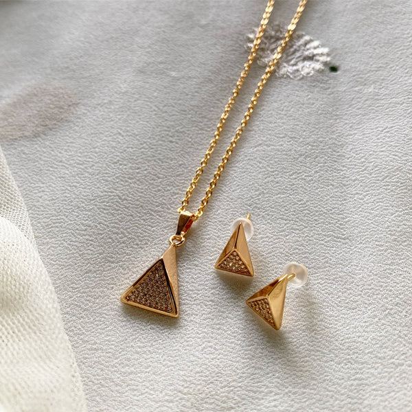 Triangle CZ neckset - Adorna