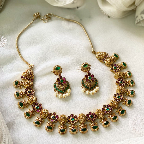 Antique flower bubbles short set - Adorna