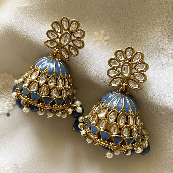 Rupa Polki enamel Jumkhas