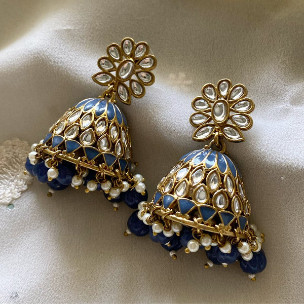Rupa Polki enamel Jumkhas