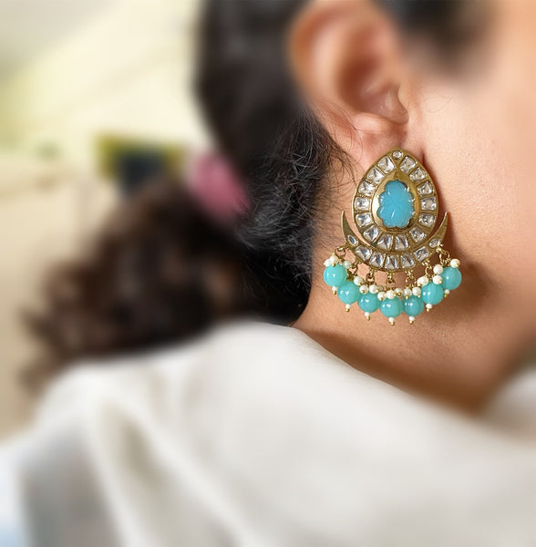 Lúa polki kundan studs - Adorna