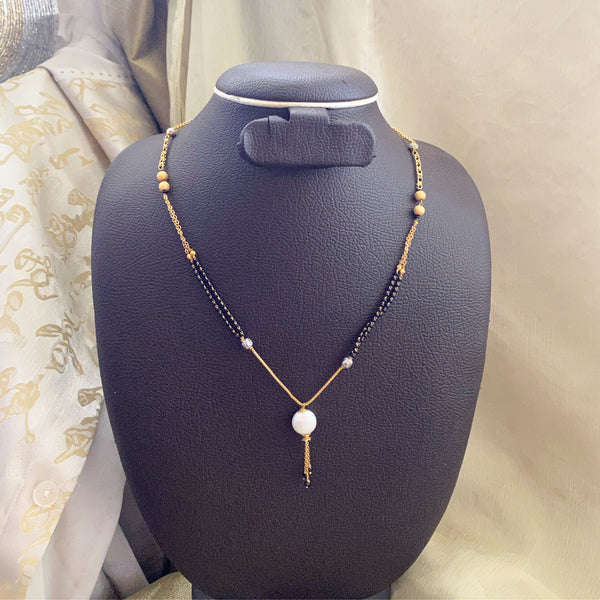 Pearl gold mangalsutra chain - Adorna