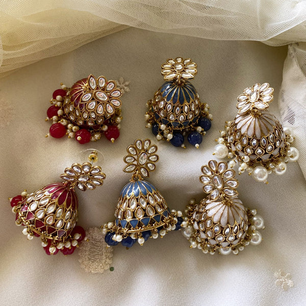 Rupa Polki enamel Jumkhas
