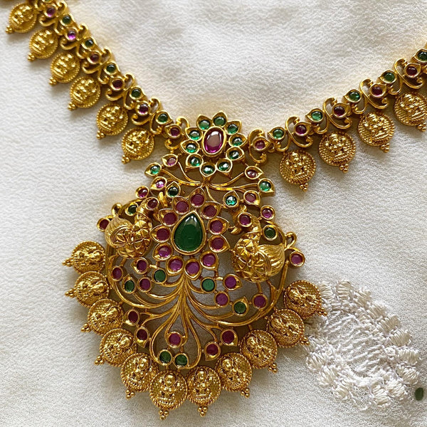 Antique matte floral kemp Lakshmi short set - Adorna