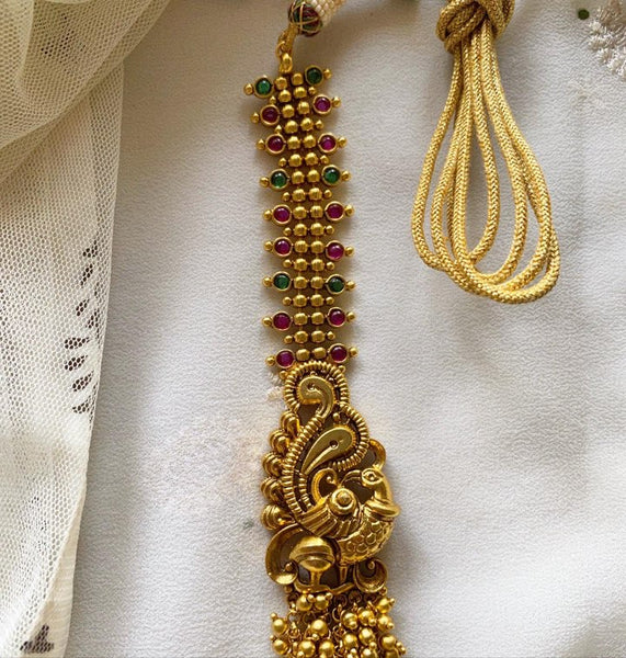 Lakshmi Peacock grand matte long haaram set