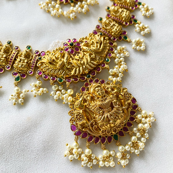 Lakshmi Peacock spike gutta short set - Adorna