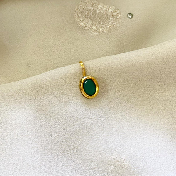 Kundan Oval nath/nose clip on - Adorna