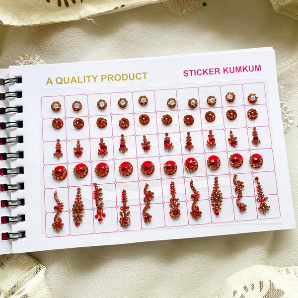 Red Fancy stone bindhi book 30A CPR - Adorna