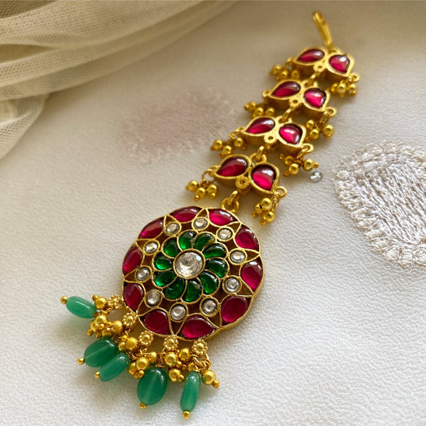Kundan Jadau Chakra Paisley tikka - Adorna