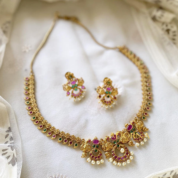 Antique kemp floral Peacock chaand short set