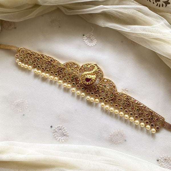 Peacock filigree Hipchain - Adorna