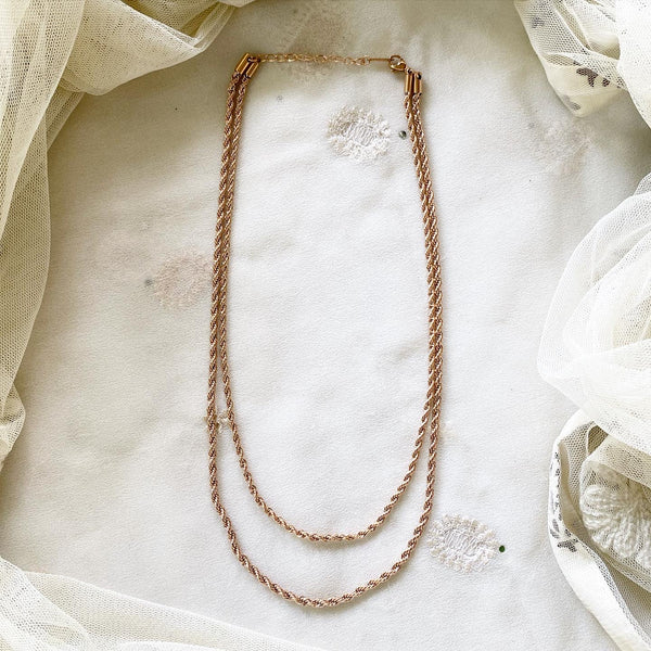 Rope Layered short necklace - Adorna