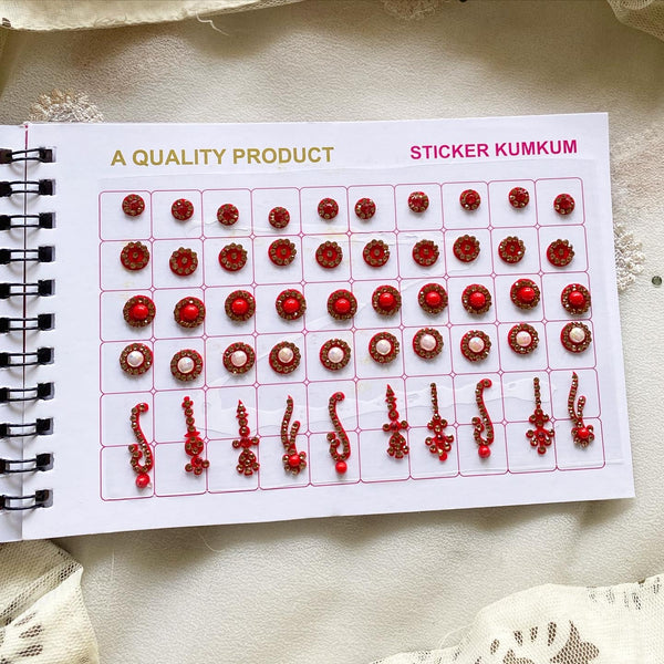 Red Fancy stone bindhi book 30A CPR - Adorna