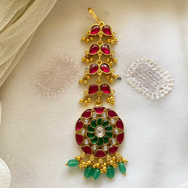 Kundan Jadau Chakra Paisley tikka - Adorna