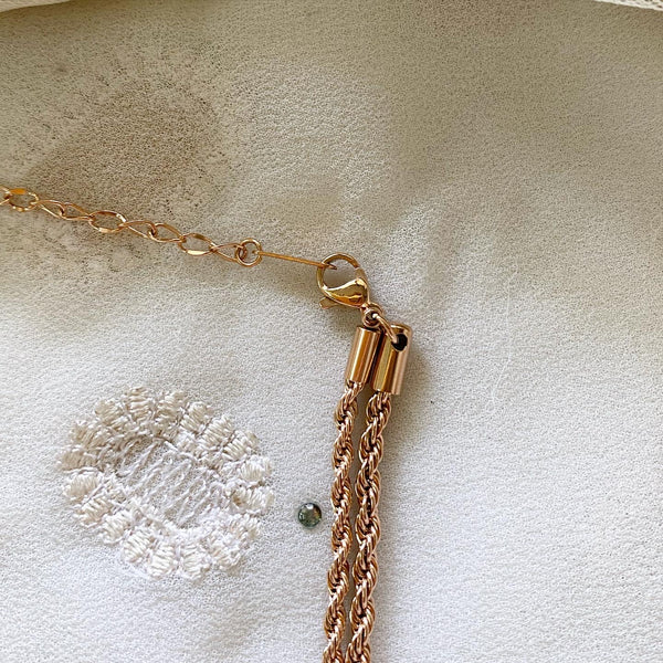 Rope Layered short necklace - Adorna