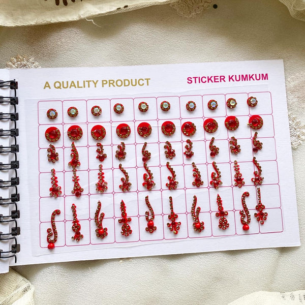 Red Fancy stone bindhi book 30A CPR - Adorna