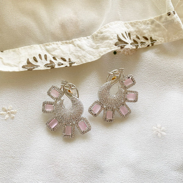Block Peacock studs - Adorna