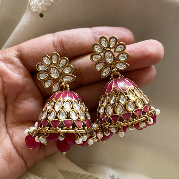 Rupa Polki enamel Jumkhas