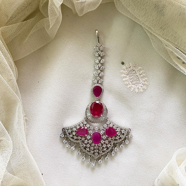 Silver Lotus Petal Ruby tikka - Adorna