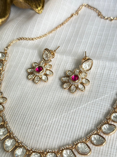 Polki flower mogappu short set