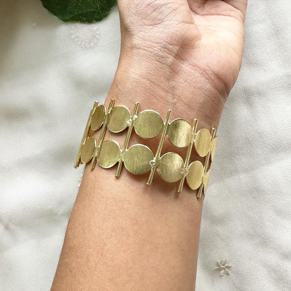 Valiente Gold cuff bracelet/bangle - Adorna