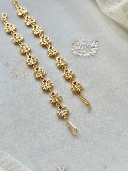 Micro gold AD ear chains/maatals