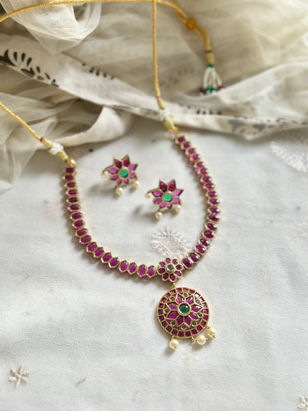 Matte kemp attigai set - Ruby-Green